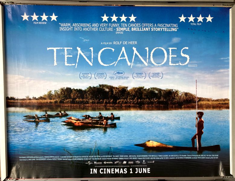 Cinema Poster: TEN CANOES 2007 (Quad) Crusoe Kurddal Jamie Gulpilil Richard Birrinbirrin Cinema Poster: TEN CANOES 2007 (Quad) Crusoe Kurddal Jamie Gulpilil Richard Birrinbirrin