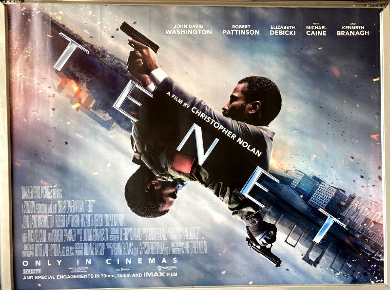 Cinema Poster: TENET 2021 (Main Quad) Robert Pattinson John David Washington 