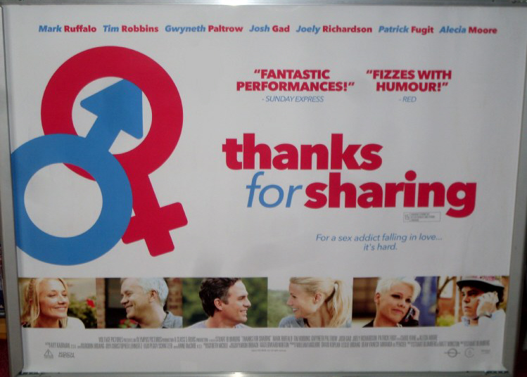 THANKS FOR SHARING: UK Quad Film Poster THANKS FOR SHARING: UK Quad Film Poster