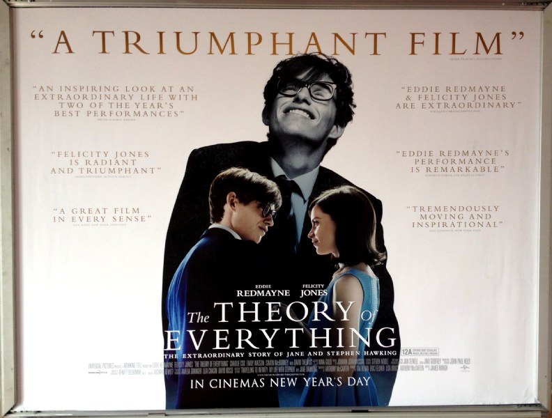 Cinema Poster: THEORY OF EVERYTHING, THE 2015 (Review Quad) Eddie Redmayne