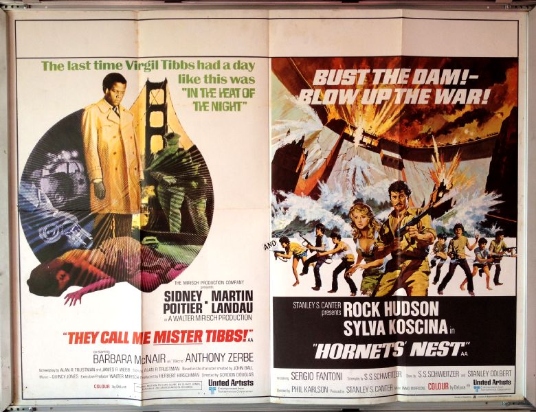 Cinema Poster: THEY CALL ME MISTER TIBBS/HORNET'S NEST 1970 (Double Bill Quad)