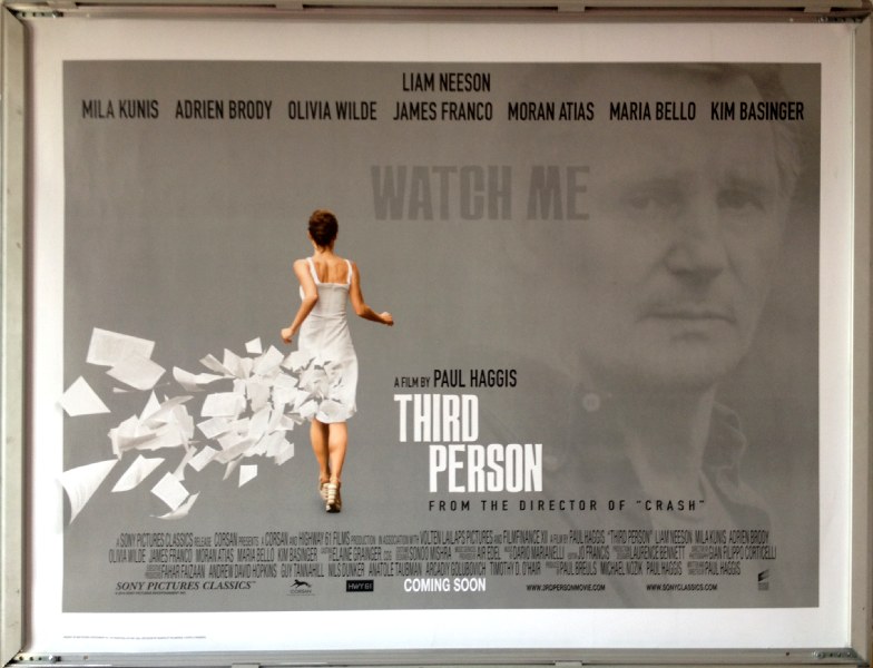 Cinema Poster: THIRD PERSON 2014 (Quad) Liam Neeson Mila Kunis Adrien Brody