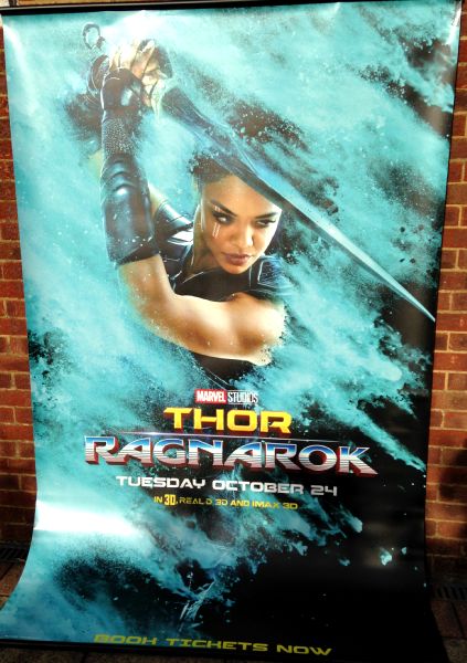 Cinema Banner: THOR RAGNAROK 2017 (Valkyrie) Tessa Thompson Chris Hemsworth Cinema Banner: THOR RAGNAROK 2017 (Valkyrie) Tessa Thompson Chris Hemsworth