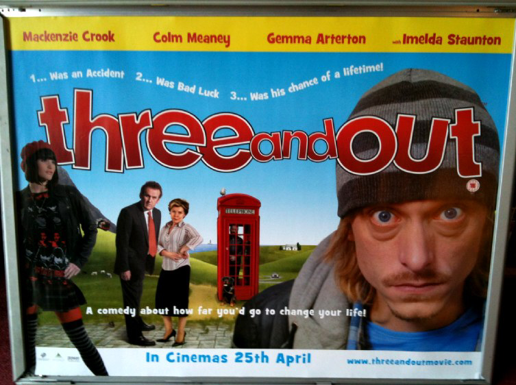 THREE AND OUT: Main UK Quad Film Poster THREE AND OUT: Main UK Quad Film Poster