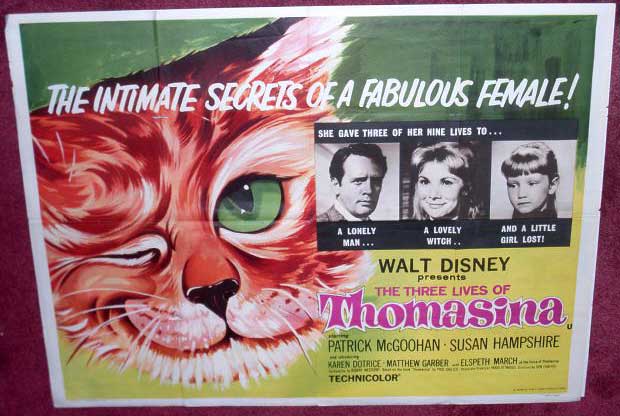 THREE LIVES OF THOMASINA, THE: UK Quad Film Poster THREE LIVES OF THOMASINA, THE: UK Quad Film Poster