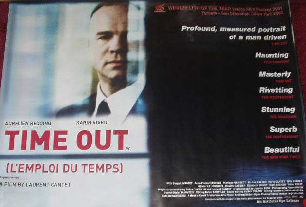 TIME OUT: Main UK Quad Film Poster TIME OUT: Main UK Quad Film Poster