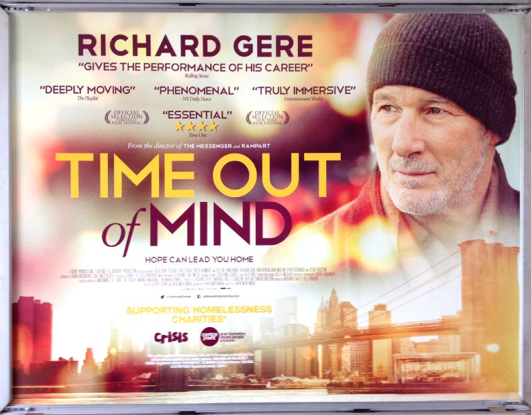 Cinema Poster: TIME OUT OF MIND 2016 (Quad) Richard Gere Ben Vereen Jena Malone