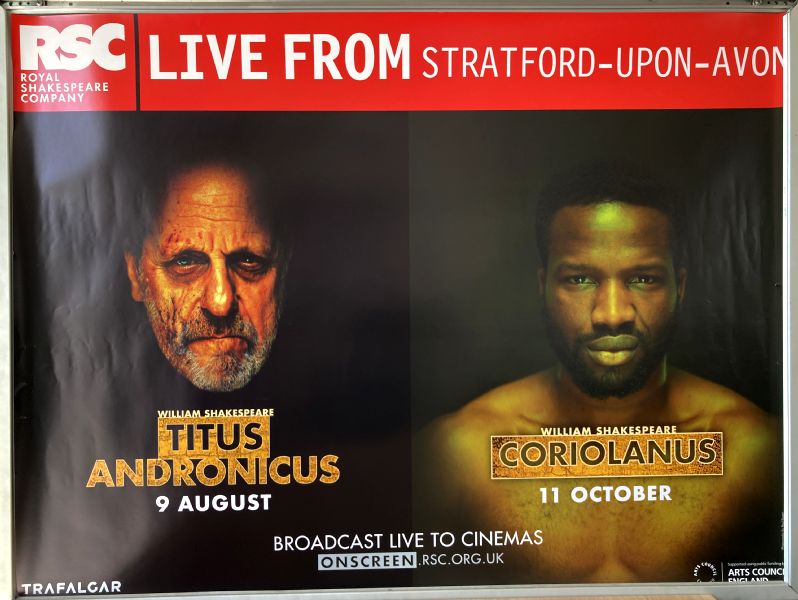 Cinema Poster: TITUS ANDRONICUS/CORIOLANUS NATIONAL THEATRE LIVE 2017 (Quad)