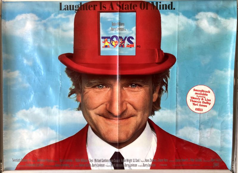 Cinema Poster: TOYS 1992 (Soundtrack Quad) Robin Williams Michael Gambon Joan Cusack Cinema Poster: TOYS 1992 (Soundtrack Quad) Robin Williams Michael Gambon Joan Cusack