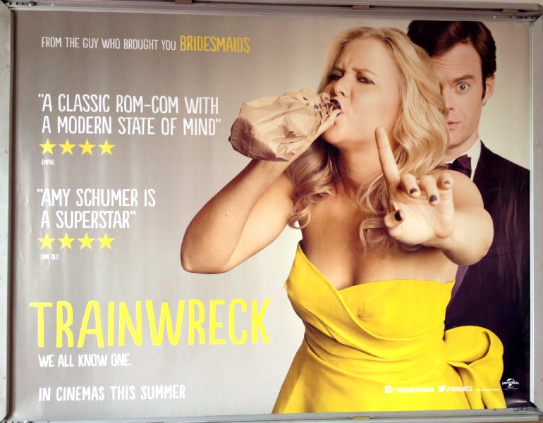 Cinema Poster: TRAINWRECK 2015 (Quad) Judd Apatow Amy Schumer Bill Hader