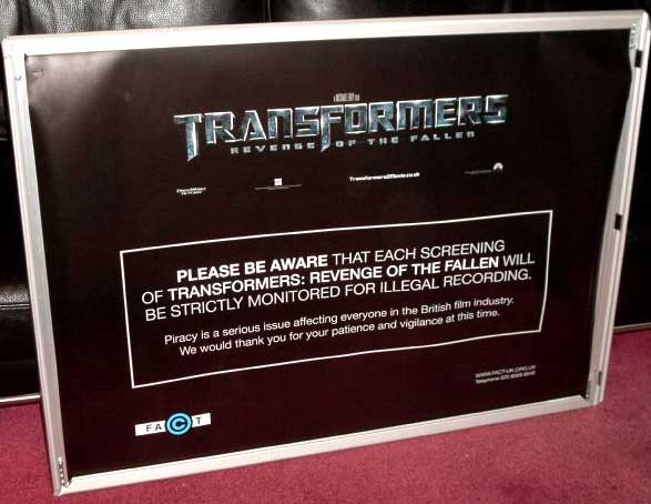 TRANSFORMERS REVENGE OF THE FALLEN: UK Quad Film Poster