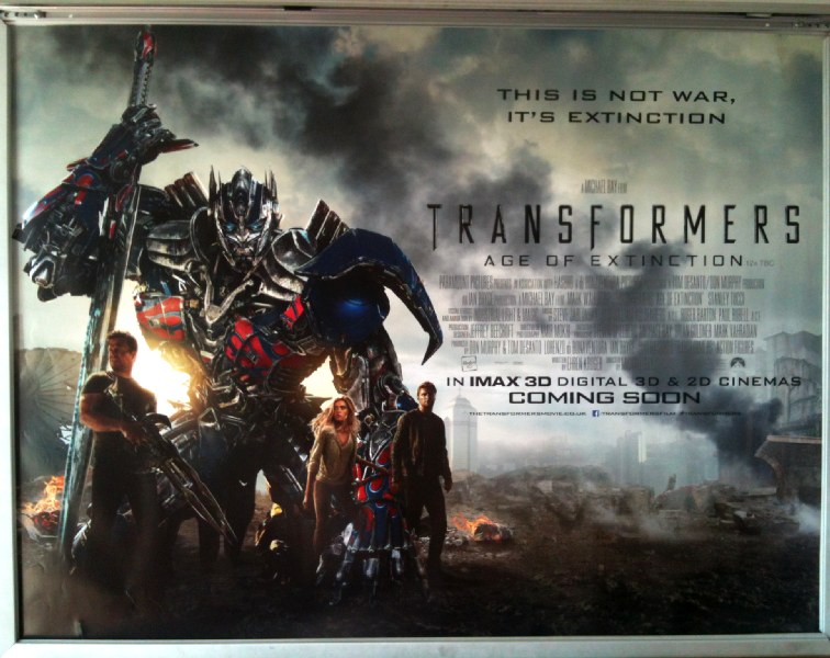 TRANSFORMERS AGE OF EXTINCTION: Main UK Quad Film Poster TRANSFORMERS AGE OF EXTINCTION: Main UK Quad Film Poster