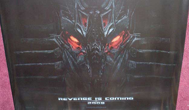 TRANSFORMERS REVENGE OF THE FALLEN: Advance UK Quad Film Poster TRANSFORMERS REVENGE OF THE FALLEN: Advance UK Quad Film Poster