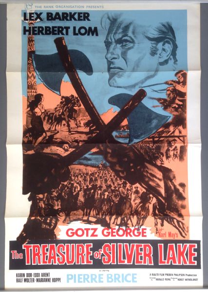 Cinema Poster: TREASURE OF SILVER LAKE 1962 (One Sheet) Lex Barker Herbert Lom Cinema Poster: TREASURE OF SILVER LAKE 1962 (One Sheet) Lex Barker Herbert Lom