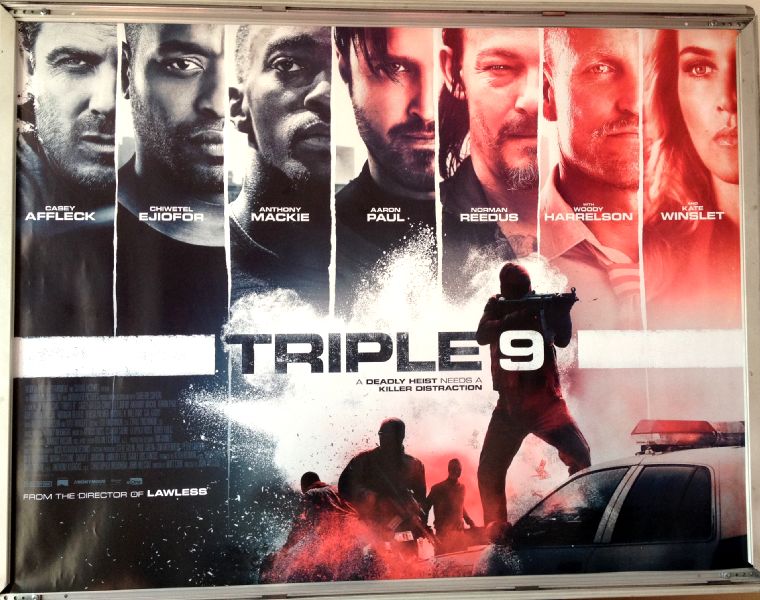 Cinema Poster: TRIPLE 9 2016 (Main Quad) Norman Reedus Woody Harrelson
