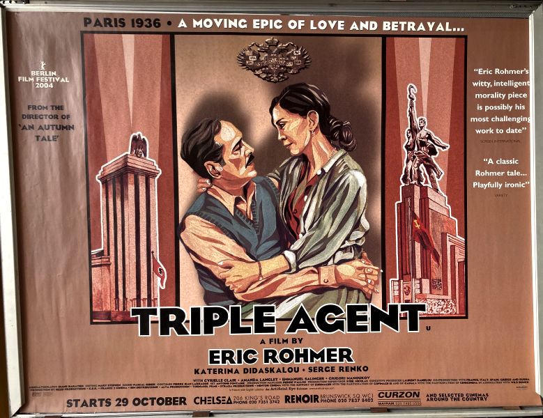 Cinema Poster: TRIPLE AGENT 2004 (Quad) Éric Rohmer Katerina Didaskalou Serge Renko Cinema Poster: TRIPLE AGENT 2004 (Quad) Éric Rohmer Katerina Didaskalou Serge Renko