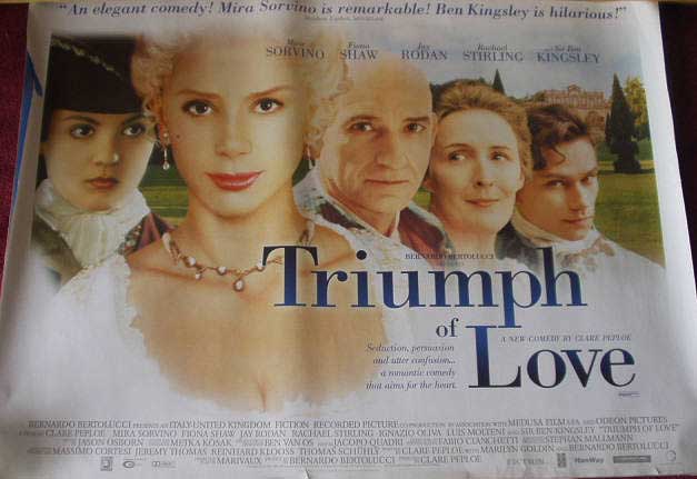 TRIUMPH OF LOVE: UK Quad Film Poster TRIUMPH OF LOVE: UK Quad Film Poster