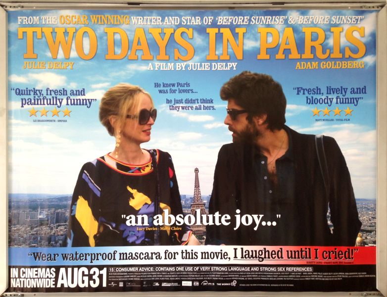Cinema Poster: TWO DAYS IN PARIS 2007 (Quad) Julie Delpy Daniel Brhl