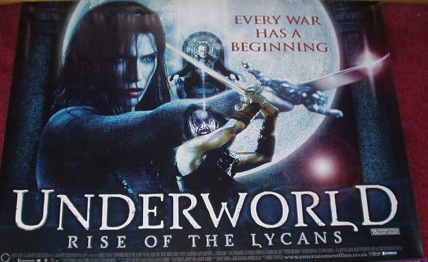 UNDERWORLD RISE OF THE LYCANS: Main UK Quad Film Poster