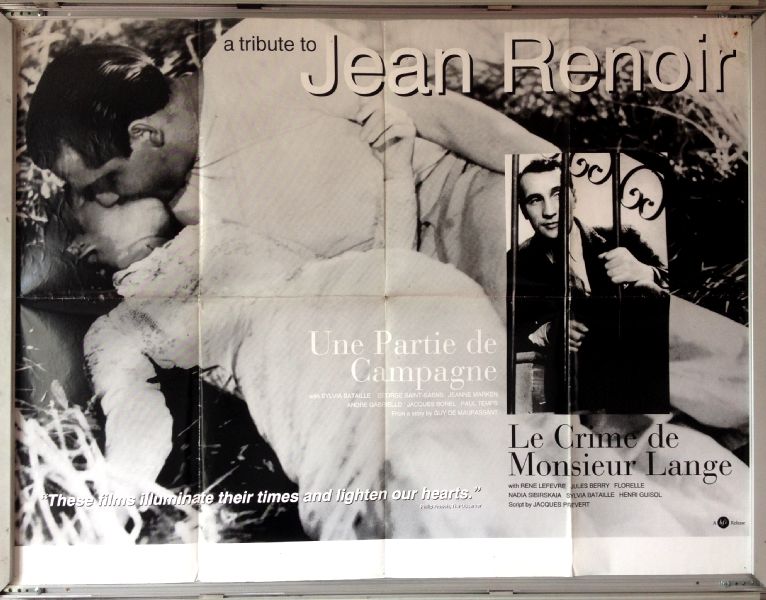 Cinema Poster: UNE PARTIE DE CAMPAGNE/LE CRIME DE MONSIEUR LANGE 1936 (RR Quad)