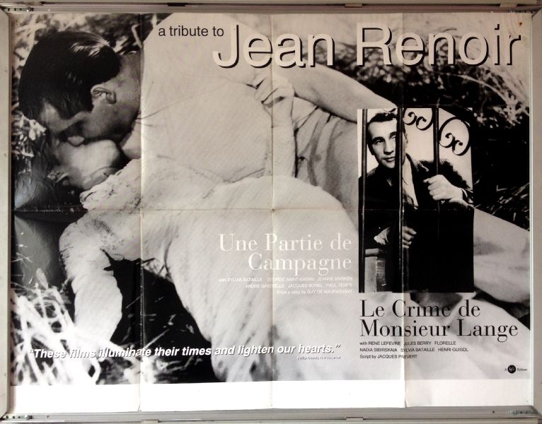Cinema Poster: UNE PARTIE DE CAMPAGNE/LE CRIME DE MONSIEUR LANGE 1936 (RR Quad) Cinema Poster: UNE PARTIE DE CAMPAGNE/LE CRIME DE MONSIEUR LANGE 1936 (RR Quad)