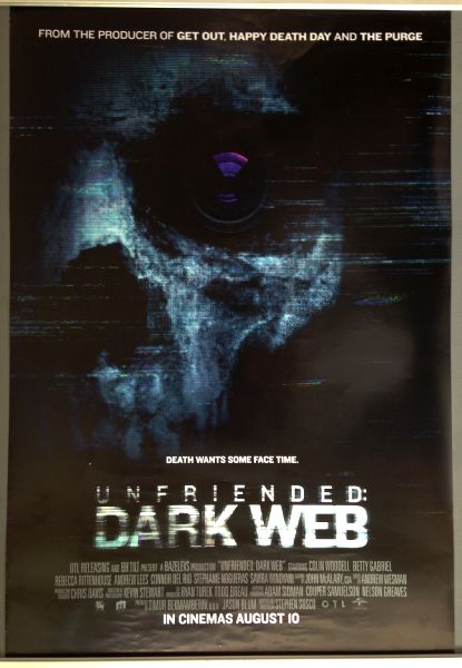 Cinema Poster: UNFRIENDED DARK WEB 2018 (One Sheet) Betty Gabriel Cinema Poster: UNFRIENDED DARK WEB 2018 (One Sheet) Betty Gabriel