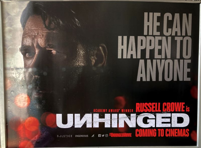 Cinema Poster: UNHINGED 2020 (Quad) Russell Crowe Caren Pistorius