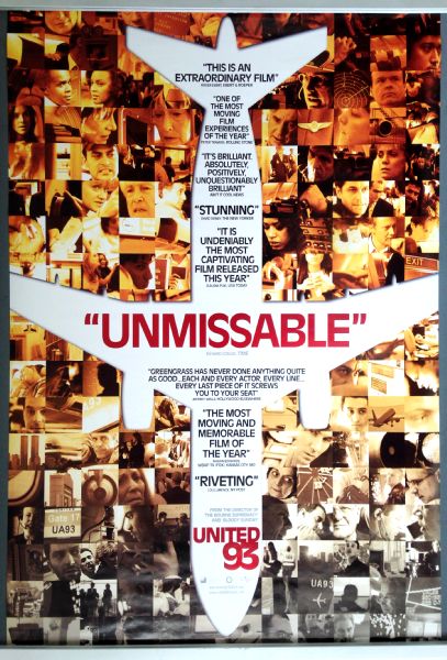 Cinema Poster: UNITED 93 2006 (Review One Sheet) Paul Greengrass
