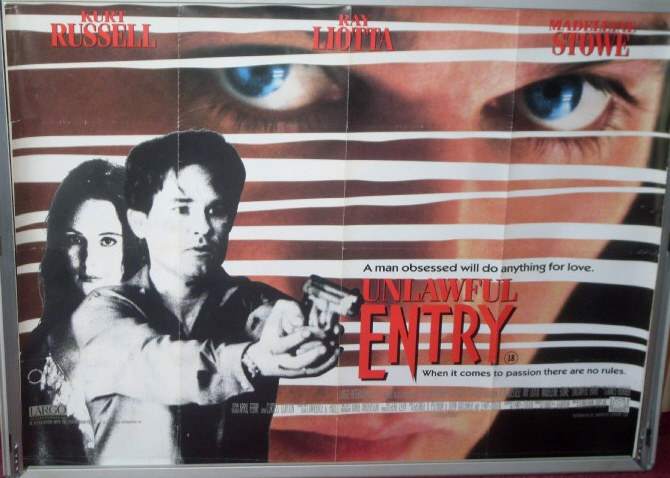 UNLAWFUL ENTRY: UK Quad Film Poster UNLAWFUL ENTRY: UK Quad Film Poster