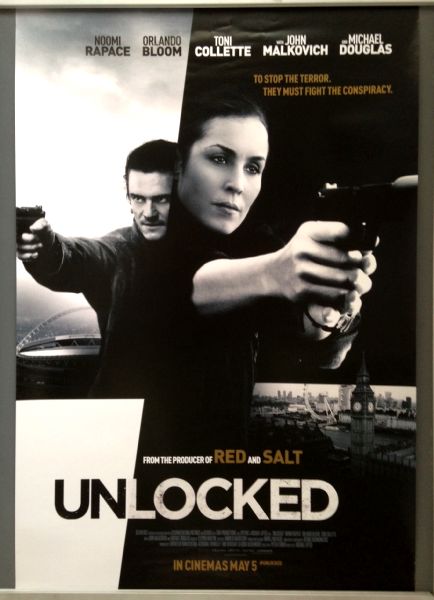 Cinema Poster: UNLOCKED 2017 (One Sheet) Orlando Bloom Noomi Rapace