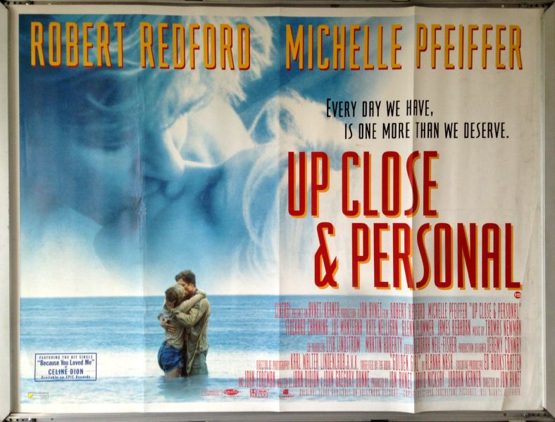 Cinema Poster: UP CLOSE AND PERSONAL 1996 (Quad) Robert Redford Cinema Poster: UP CLOSE AND PERSONAL 1996 (Quad) Robert Redford