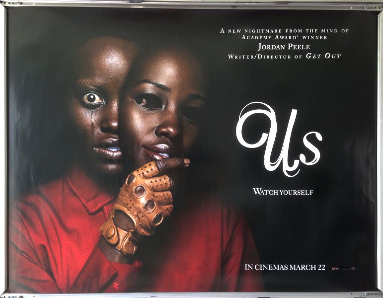 Cinema Poster: US 2019 (Mask Quad) Jordan Peele Lupita Nyong'o Winston Duke