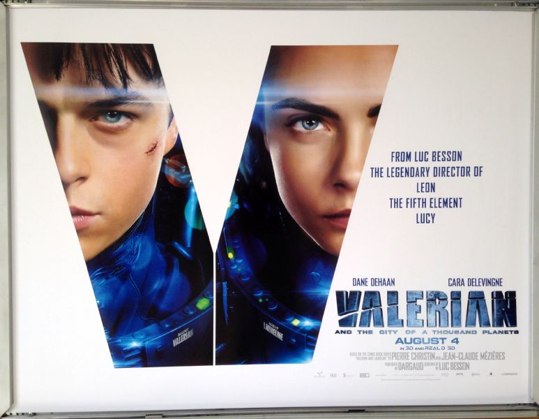 Cinema Poster: VALERIAN AND THE CITY OF A THOUSAND PLANETS 2017 (Adv Quad)