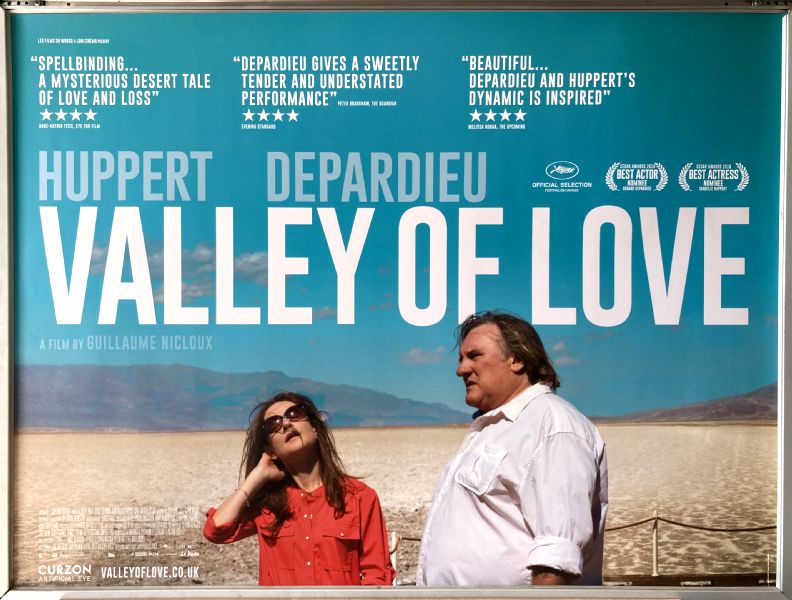 Cinema Poster: VALLEY OF LOVE 2015  (Quad) Isabelle Huppert Grard Depardieu