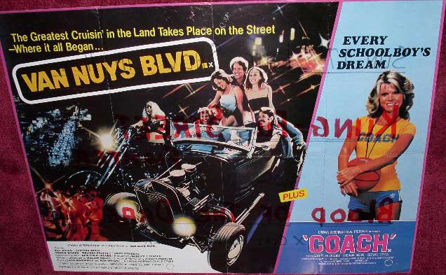 VAN NUYS BLVD./COACH: Double Bill UK Quad Film Poster VAN NUYS BLVD./COACH: Double Bill UK Quad Film Poster