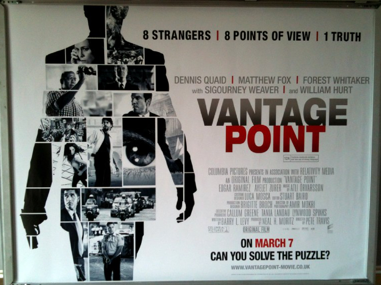 VANTAGE POINT: Main UK Quad Film Poster VANTAGE POINT: Main UK Quad Film Poster