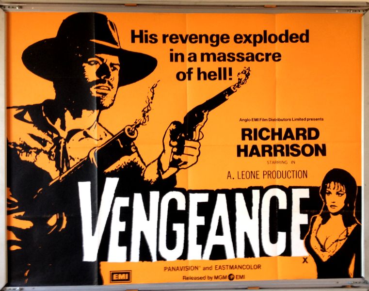 Cinema Poster: VENGEANCE 1968 (Quad) Richard Harrison Claudio Camaso