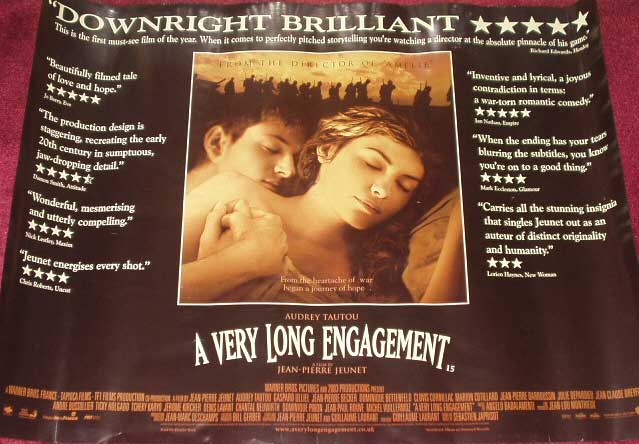 A VERY LONG ENGAGEMENT: UK Review Quad Film Poster