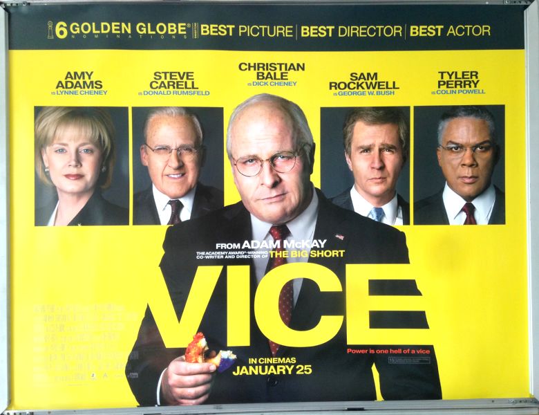 Cinema Poster: VICE 2019 (Quad) Christian Bale Amy Adams Steve Carell 