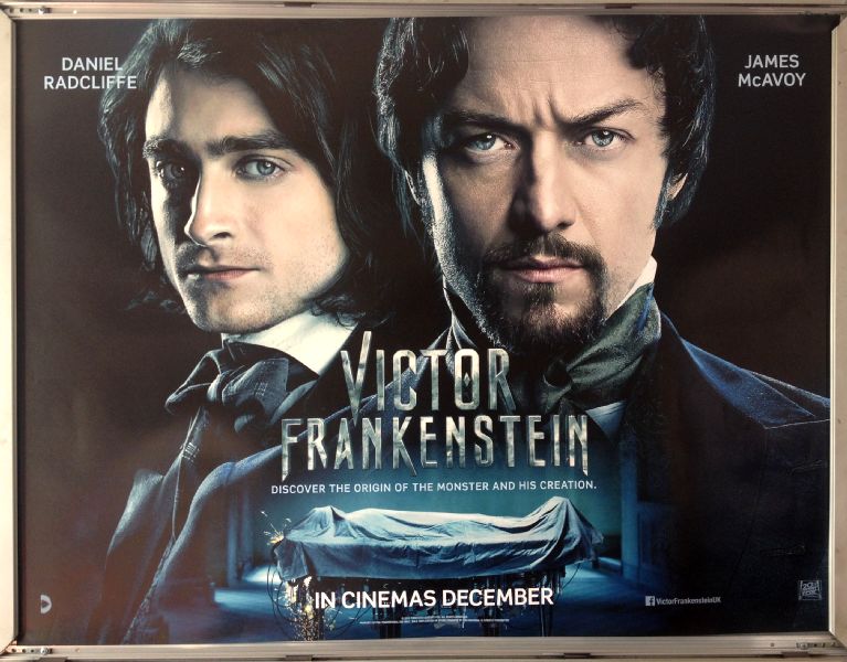 Cinema Poster: VICTOR FRANKENSTEIN 2015 (Advance Quad) Daniel Radcliffe James McAvoy
