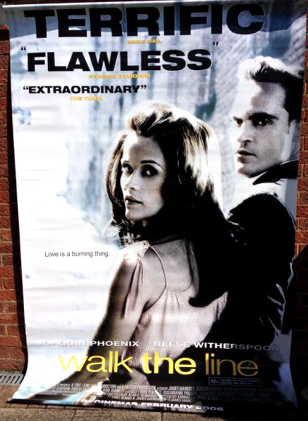 Cinema Banner: WALK THE LINE 2005 Joaquin Phoenix Reese Witherspoon