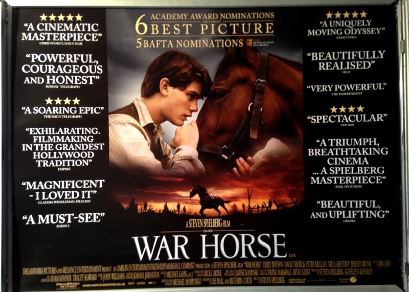 Cinema Poster: WAR HORSE 2012 (Review Quad) Jeremy Irvine Emily Watson Cinema Poster: WAR HORSE 2012 (Review Quad) Jeremy Irvine Emily Watson