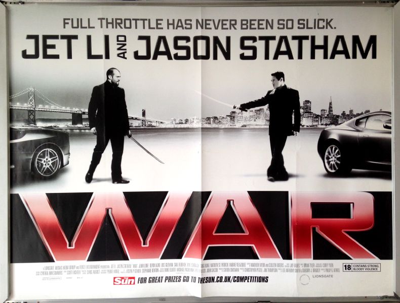 Cinema Poster: WAR 2007 (Quad) Jet Li Jason Statham Devon Aoki Saul Rubinek