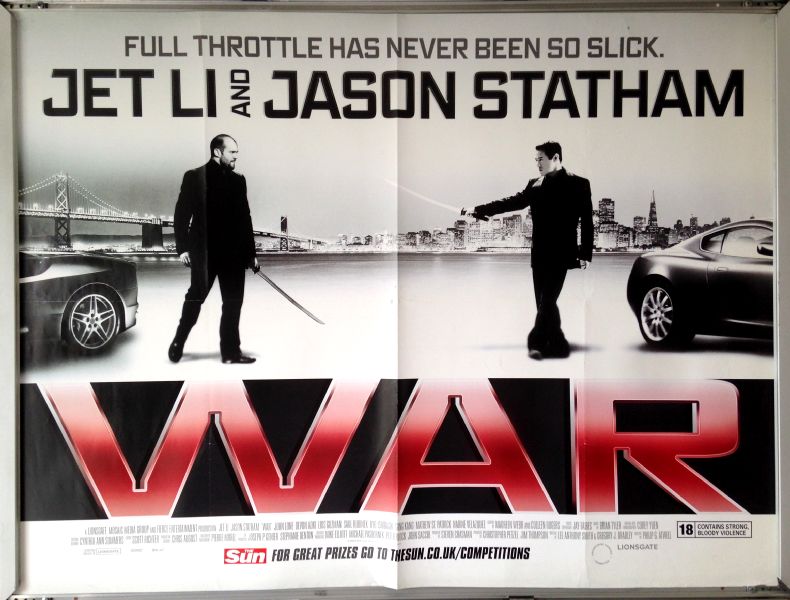 Cinema Poster: WAR 2007 (Quad) Jet Li Jason Statham Devon Aoki Saul Rubinek Cinema Poster: WAR 2007 (Quad) Jet Li Jason Statham Devon Aoki Saul Rubinek