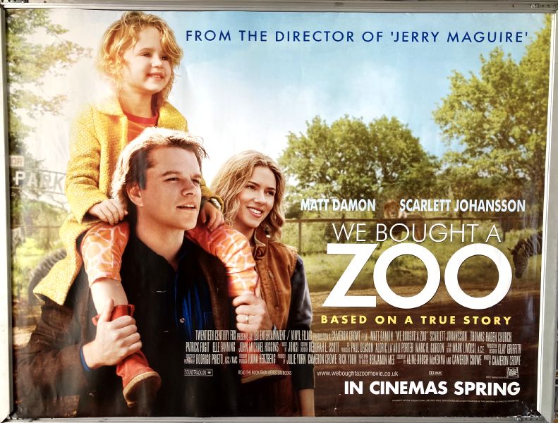 Cinema Poster: WE BOUGHT A ZOO 2012 (Quad) Matt Damon Scarlett Johansson