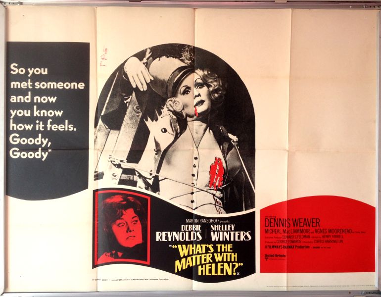 Cinema Poster: WHAT'S THE MATTER WITH HELEN? 1971 (Quad) Debbie Reynolds Cinema Poster: WHAT'S THE MATTER WITH HELEN? 1971 (Quad) Debbie Reynolds