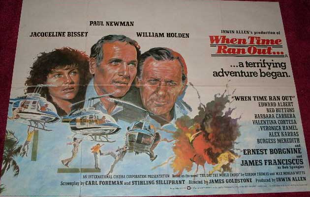 WHEN TIME RAN OUT: Main UK Quad Film Poster WHEN TIME RAN OUT: Main UK Quad Film Poster
