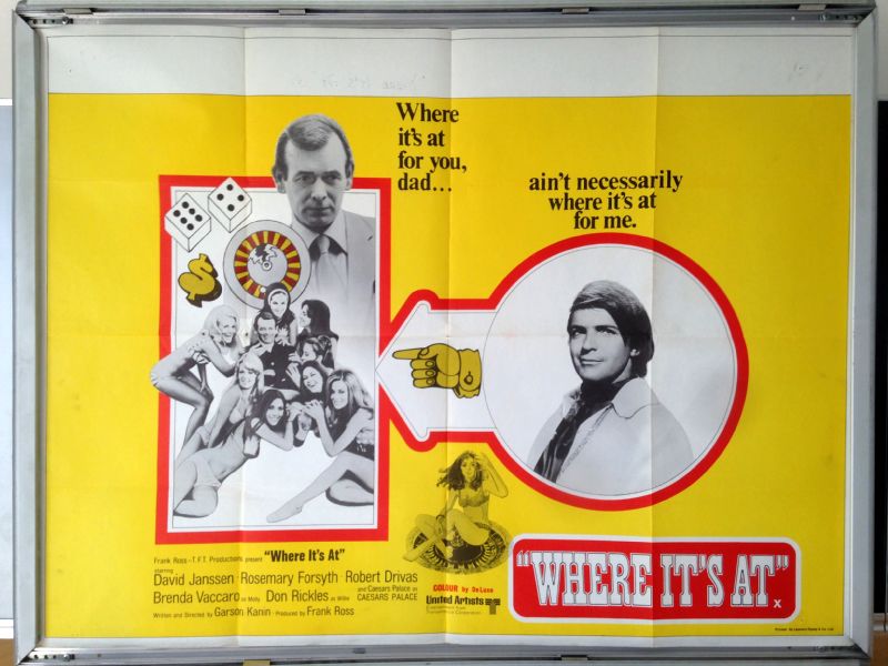 Cinema Poster: WHERE IT'S AT 1969 (Quad) David Janssen Rosemary Forsyth Cinema Poster: WHERE IT'S AT 1969 (Quad) David Janssen Rosemary Forsyth