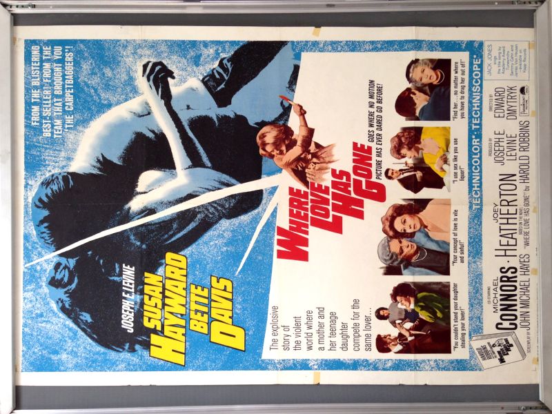 Cinema Poster: WHERE LOVE HAS GONE 1964 (One Sheet) Bette Davis Cinema Poster: WHERE LOVE HAS GONE 1964 (One Sheet) Bette Davis