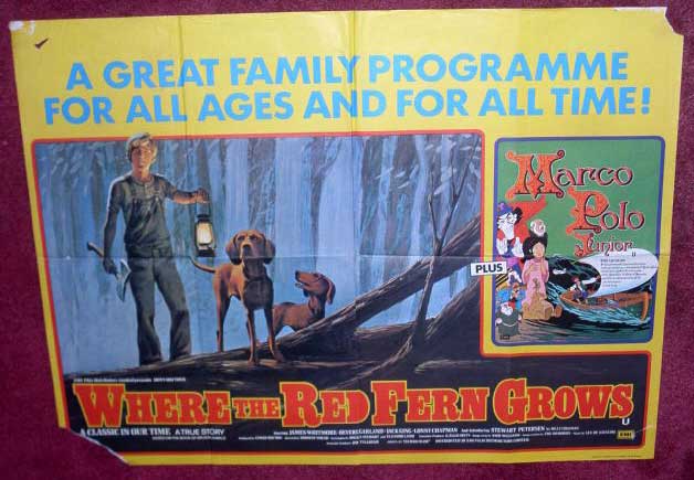 WHERE THE RED FERN GROWS: UK Quad Film Poster WHERE THE RED FERN GROWS: UK Quad Film Poster